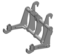 Interface pour télescopique SCHÄFFER 2026/3PTS CAT2 adaptable