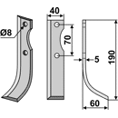 Fräsmesser Rechts 190 x 40 Gutbrod Nachbau