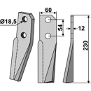 Fräsmesser - rechts KUH15R Kuhn Nachbau