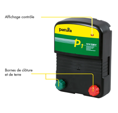Electrificateur P1 multifonctions 230V + 12V | PATURA