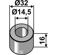 Entretoise 16x14,5 pour broyeur AGROMEC adaptable - Blacksteel©