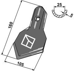 Reja standard para cultivador EINBOCK 15-140 adaptable - Blacksteel©