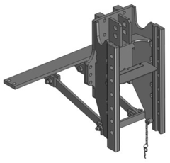 Lagerbock HVLB,W= 330 S32,MB-Trac BR 442 BR 443 Schwarz, Scharmüller