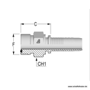 Pressnippel 3/16"-12UNF Interlock1 DN19IL131612ORFSAG Alfagomma