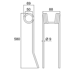 Dent andex pour faneuse VICON-PZ 16606394 adaptable