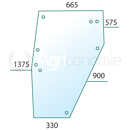 Türscheibe li. gebogen - Landmaschine DEUTZ-FAHR 4347340 - Nachbau