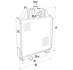 Traktorkühler JOHN DEERE RE70236 - Nachbau