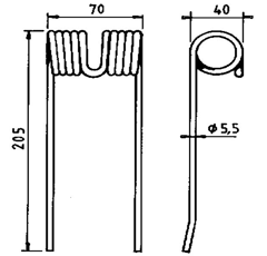 Dent pour faneuse RIVIÈRRE CASALIS 18606450 origine