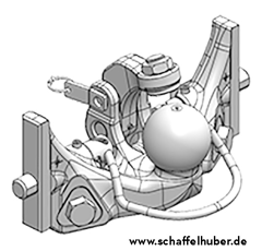 Kugeleinsatz Kugel 80 leichte Bauweise,W= 330 Schwarz 