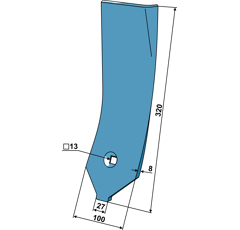 Randleitblech KR10 - rechts 3374490M Lemken Karat Nachbau