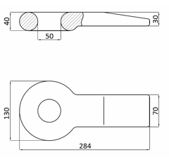 Anneau d'attelage plat 25 T adaptable