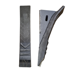 Sabot de décompacteur avec plaquettes carbure et rechargement ALPEGO E06080 adaptable