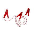 Zaunverbindungskabel mit 3 Krokodilklemmen