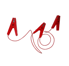 Zaunverbindungskabel mit 3 Krokodilklemmen