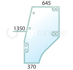 Vitre de porte gauche pour tracteur DEUTZ 04400340 adaptable
