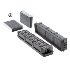 Kit filtre cabine categorie 1 adaptable HIFI FILTER KC90420CAG