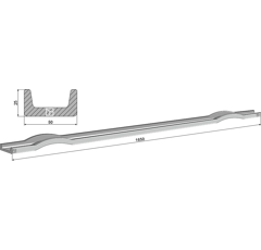 Barre pour épandeur KRONE 3321811 adaptable