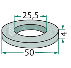 Rondelle 50x4x25,5 pour broyeur AGRIMASTER adaptable 