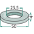 Rondelle 50x4x25,5 pour broyeur AGRIMASTER adaptable 
