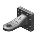 Ringzugöse, Ø 42 mm  160x160 mm, 12-Loch,Kugelgelenk, Schwarz      