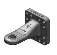 Ringzugöse, Ø 42 mm  160x160 mm, 12-Loch,Kugelgelenk, Schwarz      