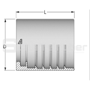 Presshülsen DN13, Flexopak L:29x30,5mm, Großpack 180 Stück Alfagomma