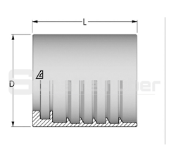 Presshülsen DN13, Flexopak L:29x30,5mm, Großpack 180 Stück Alfagomma