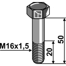 Schraube M16x1,5 für Mulcher BUCHER Nachbau  