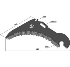 Couteau MENEGELE pour 02.112.586 adaptable- BlackSteel©