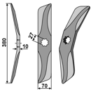 Couteau de herses à bêches rotatives G adapt. BlackSteel©