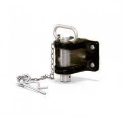 Flanschzugmaul manuell,Flanschmaß 120x55 mm, Ø 35 mm Bolzen,  Schwarz    