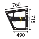 Vitre de porte inférieure - gauche - plate - claire pour téléscopique MERLO 095260U adaptable