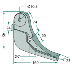 Soc Monopill pour semoir KVERNELAND AC850814 adaptable 