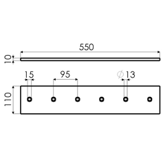 Contre sep réversible pour charrue KUHN 761108 origine
