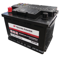 Batterie tracteur 12v 62Ah 540A + à gauche | TECHNI-POWER