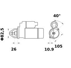 Démarreur MAHLE LETRIKA 12 V - 2,7 kW / MS 388