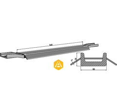 Barre pour épandeur STRAUTMANN 31003701 adaptable