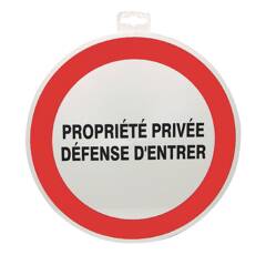 Plaque de signalisation : PROPRIETE PRIVEE DEFENSE D'ENTRER