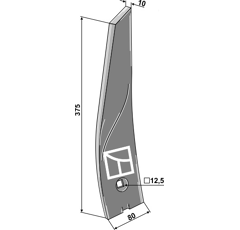 Vaderstad - 452956 - Deflector LH - BlackSteel ©