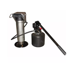 Béquille hydraulique 8 tonnes + chape et réservoir pompe plastique - Ø 91 mm - Adaptable