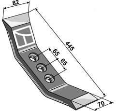 Soc 445 x 18 mm pour cultivateur adaptable