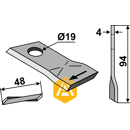 Couteau pour faucheuse BCS TRACTORS 58031192 adaptable - Blacksteel©