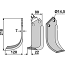 Fräsmesser Links 218 x 80 Dondi Nachbau