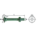 Boulons zingué Japy tête ronde collet carré 10 x 25 mm (vendu par 100)