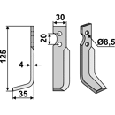 Fräsmesser Links 125 x 30 Bungartz Nachbau
