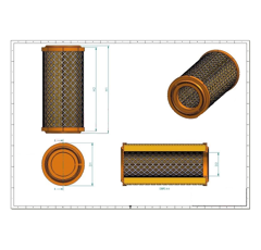 Filtre à air primaire adaptable HIFI FILTER SA16340