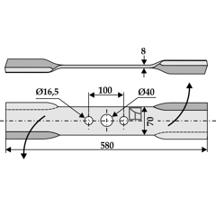 Couteau gauche pour faucheur 580mm ILMER adaptable - Blacksteel©