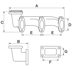 Collecteur d'échappement pour tracteur CASE IH 3058003R12 adaptable