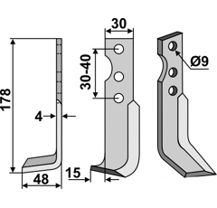 Fräsmesser - links SOL03L Solo by Muzzi