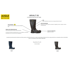 Bottes de sécurité Arvalt S5 - Taille 39 à 47 | AIGLE